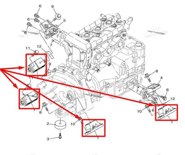 2021 Yamaha VX Deluxe TR1 Engine Motor Mount Set 6GA-44517-00-00 OEM1