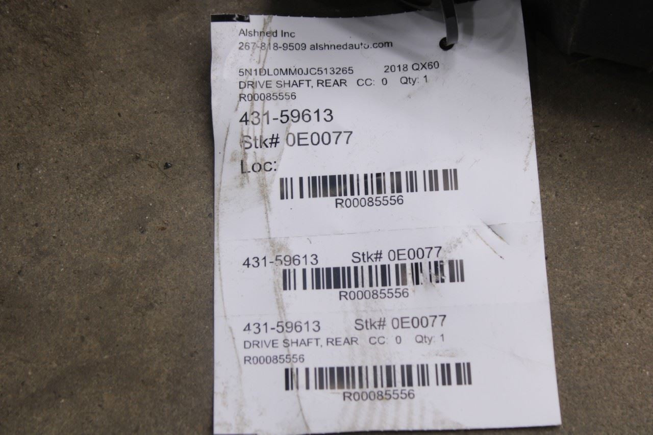 2014-2020 Infiniti QX60 3.5L AWD Rear Drive Shaft Propeller 37000-3JA2B OEM10