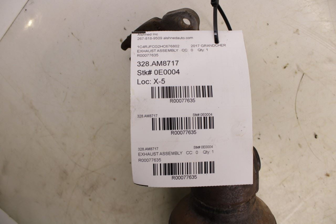 16-17 Jeep Grand Cherokee Overland 3.6L Left Side Exhaust System Pipe 68303469AB - Alshned Auto Parts