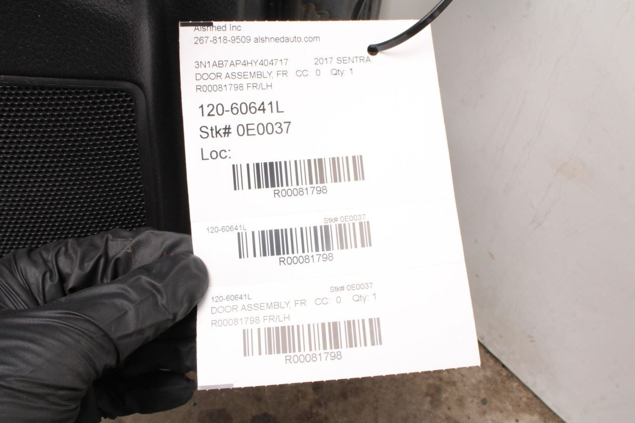 2015-2019 Nissan Sentra SV Front Left Driver Side Door Assembly H0101-4AFMB OEM - Alshned Auto Parts