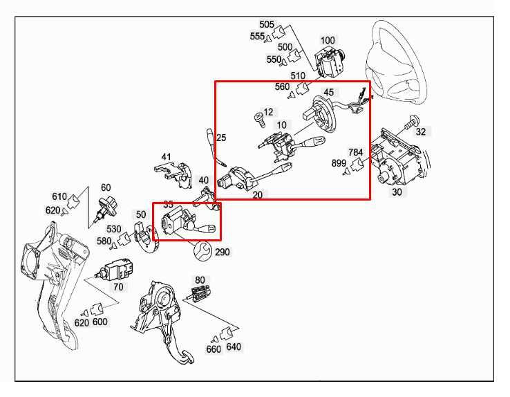 2003-04 Mercedes-Benz E500 Steering Column Multi Light Turn Signal Wiper Switch - Alshned Auto Parts
