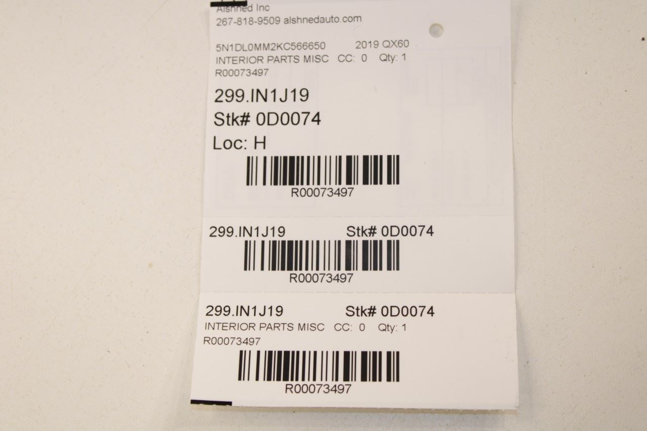 14-20 Infiniti QX60 Pure Rear Liftgate Right and Left Trim Cover Panel Set of 3 - Alshned Auto Parts