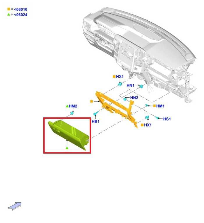 22-24 Ford Expedition MAX XLT Lower Glove Box Storage Compartment ML3B1506036AAW - Alshned Auto Parts