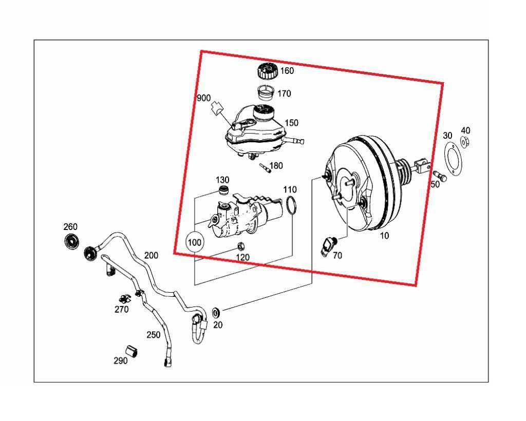2015-2020 Mercedes-Benz C300 4Matic 2.0L Power Brake Booster and Master Cylinder1