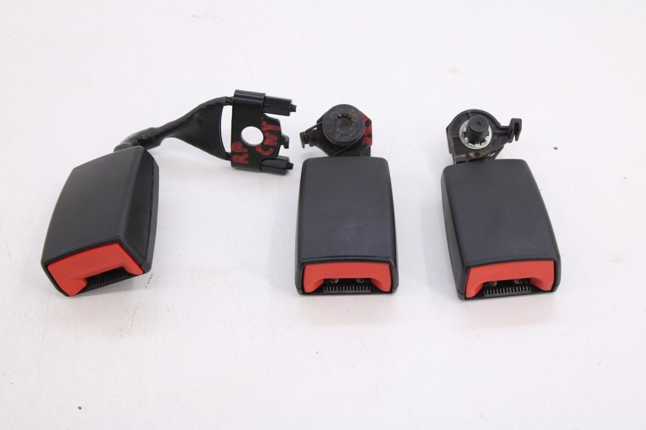 11-18 Porsche Cayenne S Rear RH LH Side and Center 2nd Row Seat Belt Buckle Set0