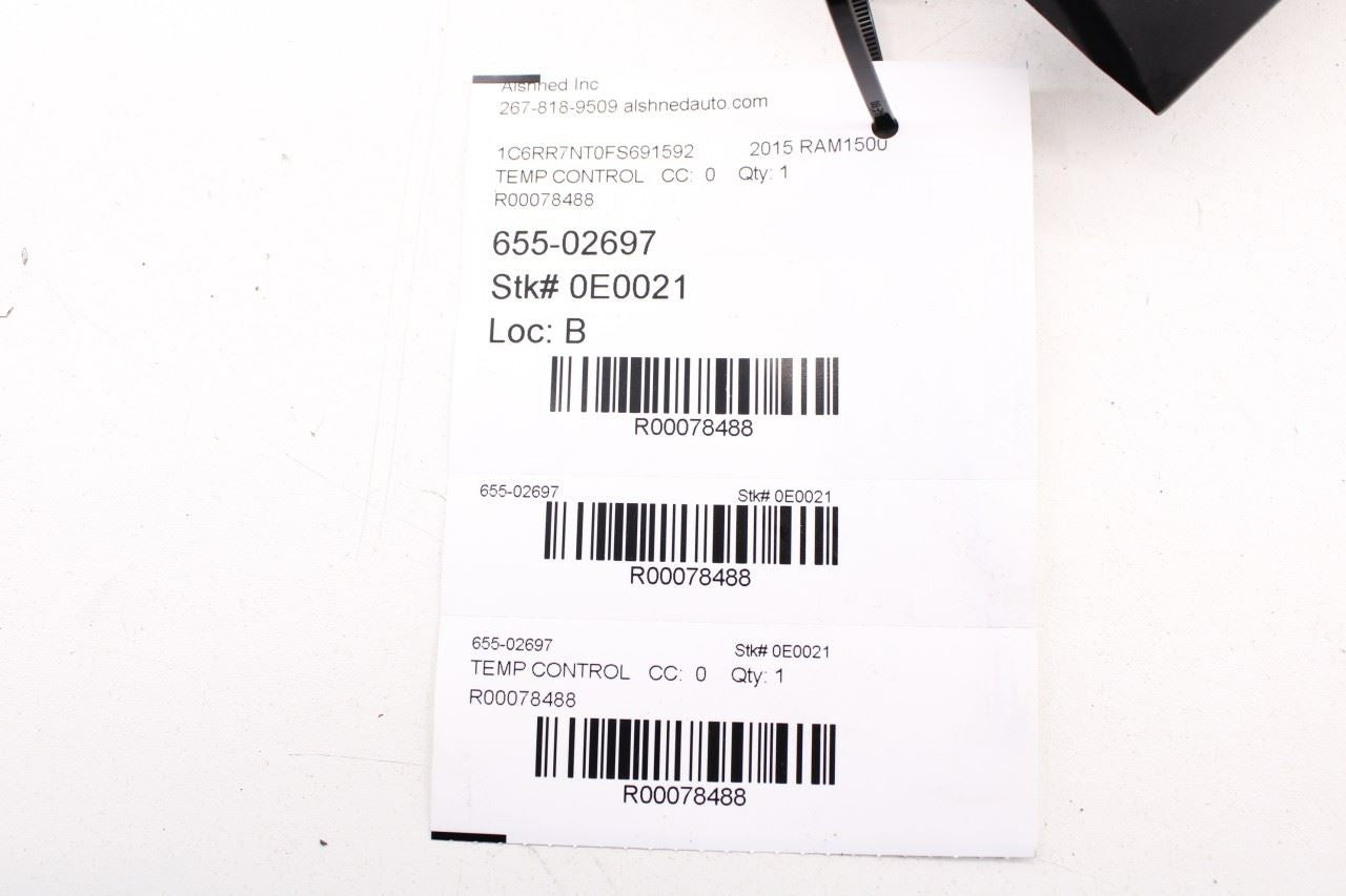 2013-2018 RAM 1500 Laramie Heater Temperature Climate Control Panel 1UJ97DX9AF - Alshned Auto Parts