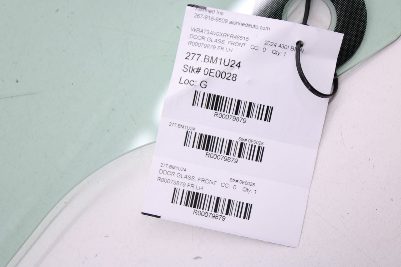 2023-25 BMW 430i xDrive Gran Coupe 2.0L Front Driver Left Side Door Window Glass - Alshned Auto Parts