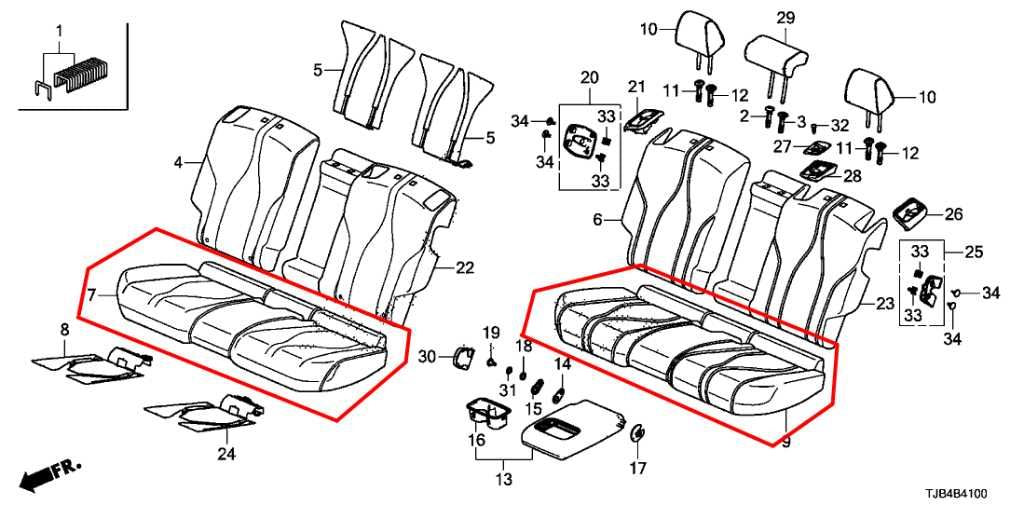 19-21 Acura RDX SH-AWD Rear 2nd Row Seat Lower Cushion Bottom 82136-TJB-A21 OEM - Alshned Auto Parts