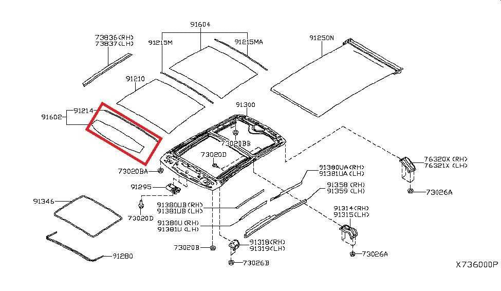 2019-2025 Infiniti QX50 Essential Roof Window Front Sunroof Glass 91602-5NA0A - Alshned Auto Parts