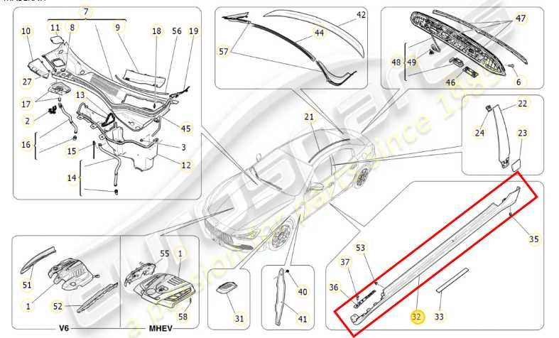 2014-2020 Maserati Ghibli S Q4 Left Driver Side Rocker Panel Molding 673002659 - Alshned Auto Parts