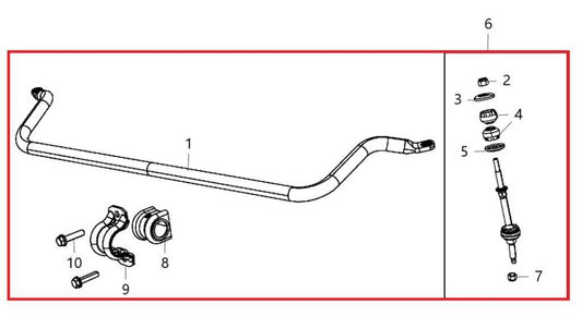 14-26 RAM 2500 Tradesman 4x2 Front Suspension Stabilizer Sway Bar 68211279AB OEM - Alshned Auto Parts