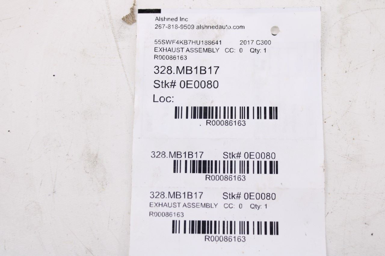 2015-2018 Mercedes-Benz C300 4Matic 2.0L AWD Exhaust System Downpipe 20549001569