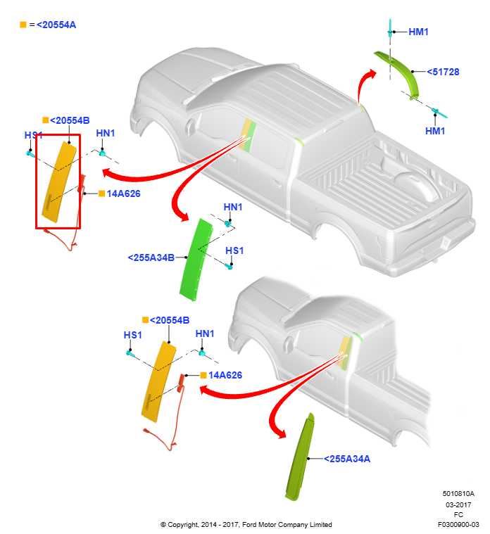 15-26 Ford F150 XLT 3.5L Front Passenger Right Side Pillar Applique Trim *ReaD* - Alshned Auto Parts