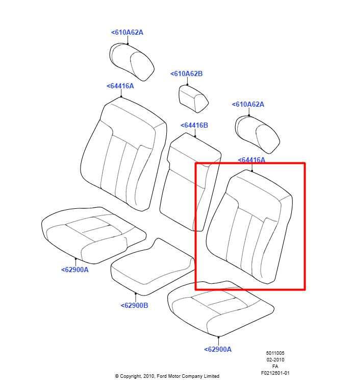13-16 Ford F250 Lariat Crew Cab Front LH Side Seat Backrest Upper Cushion *ReaD* - Alshned Auto Parts
