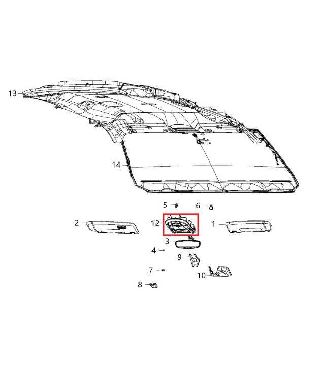 2014-21 Jeep Grand Cherokee Laredo X 4x4 Overhead Console Light Lamp 1VS271X9AE1