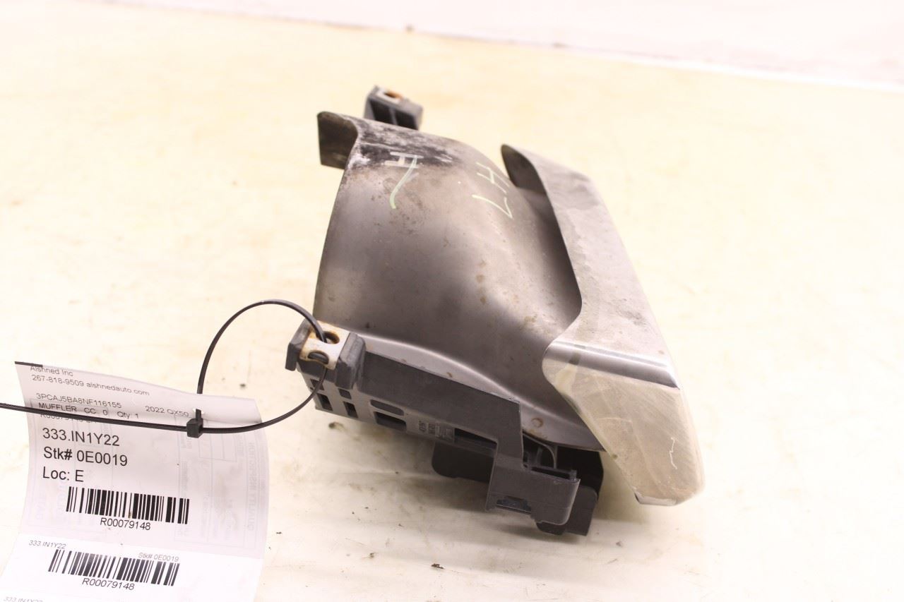 19-25 Infiniti QX50 LUXE Rear Left Bumper Exhaust Muffler Tip Lower Baffle Trim - Alshned Auto Parts