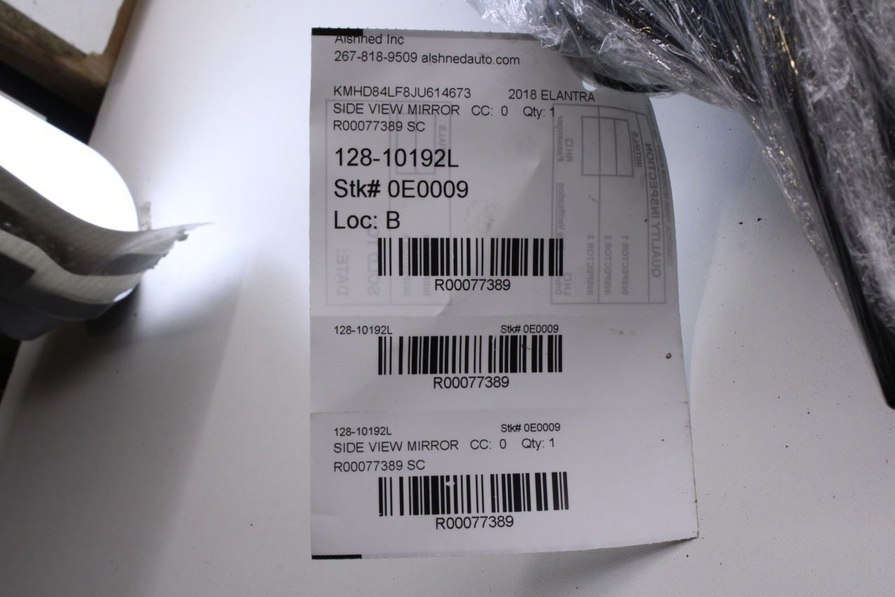 16-20 Hyundai Elantra Value Edition FWD Driver Left Side Rear View Mirror *ReaD* - Alshned Auto Parts