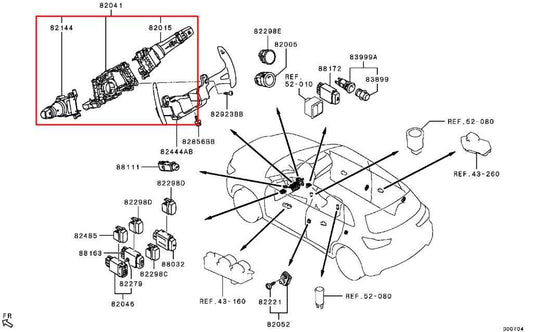 17-25 Mitsubishi Outlander Sport Steering Column Light Turn Signal Wiper Switch - Alshned Auto Parts