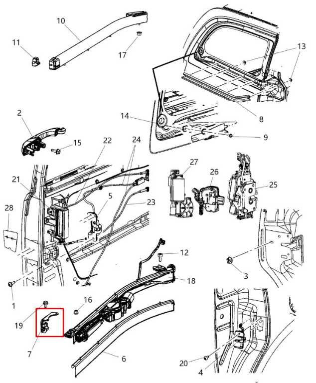 2011-20 Dodge Grand Caravan GT Rear Right Passenger Side Sliding Door Hinge Set2