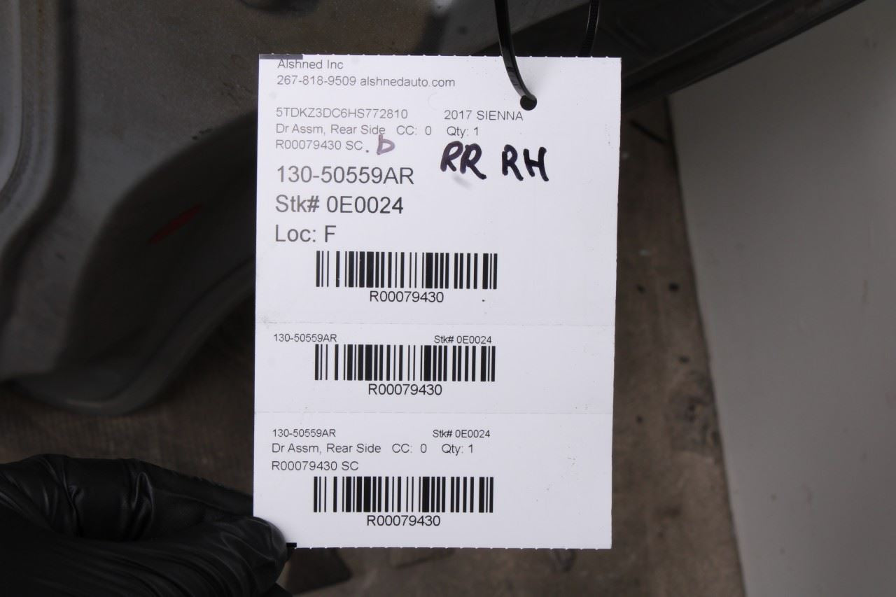 11-20 Toyota Sienna LE Rear Right Side Sliding Door Shell Panel 67003-08130 OEM - Alshned Auto Parts