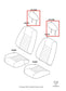 2010-12 Ford Mustang Premium Conv V6 Front Right and Left Side Seat Headrest Set1