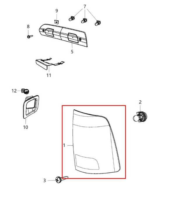 2013-2018 RAM 1500 Laramie Rear Right Passenger Side Tail Light Lamp 68093078AC - Alshned Auto Parts