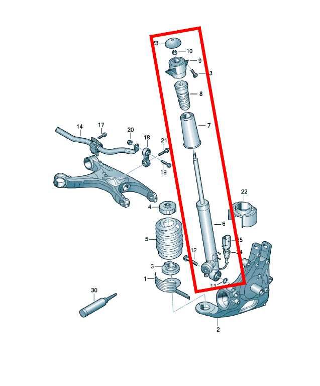 2013-2016 Audi S4 Premium Plus 3L AWD Rear Left Driver Side Shock Strut Absorber1