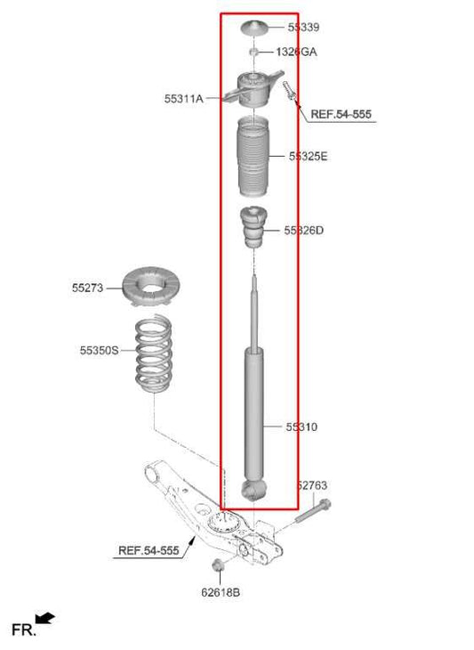 2021-23 Kia Sorento X-Line SX Prestige 2.5L AWD Rear Right Shock Strut Absorber - Alshned Auto Parts