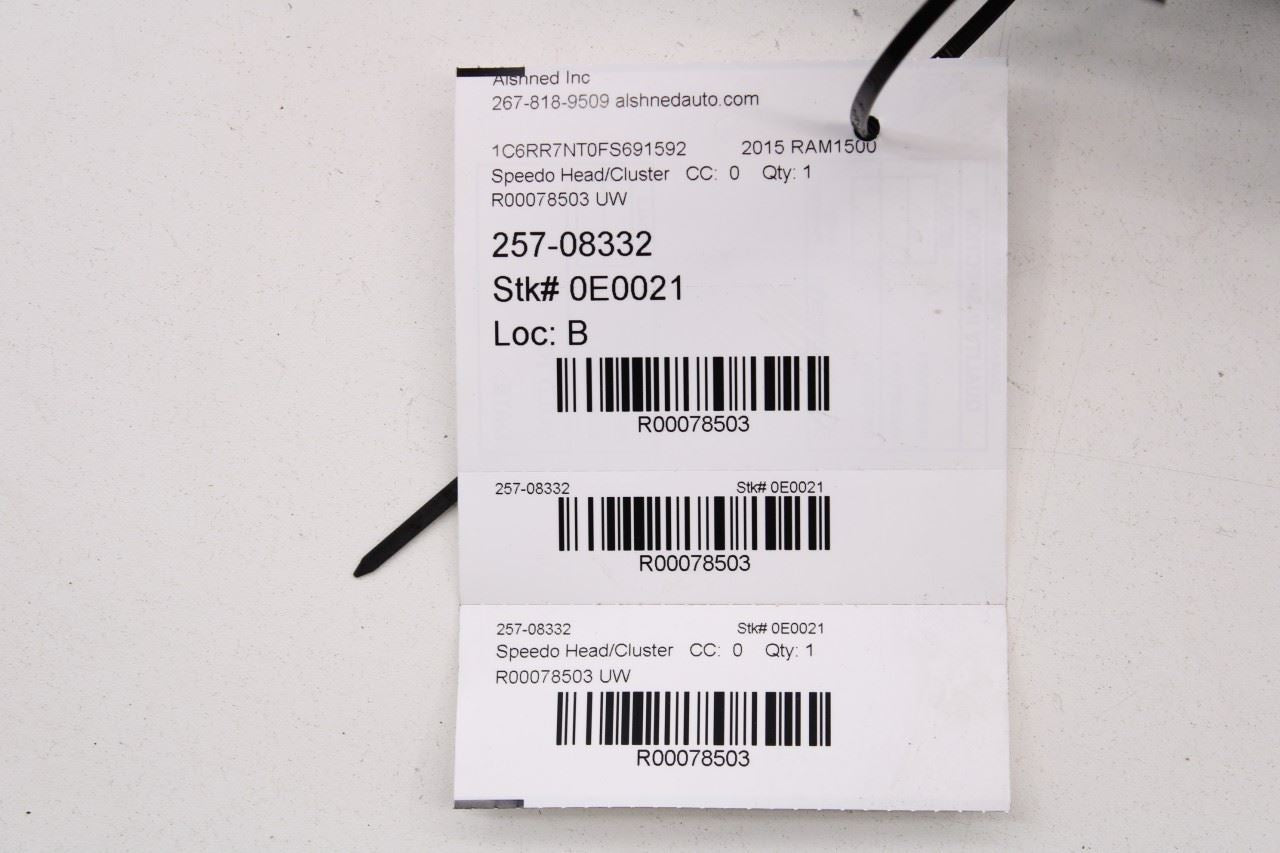 2015 Ram 1500 Laramie Crew Cab Speedometer Gauge Instrument Cluster 183K Mileage - Alshned Auto Parts