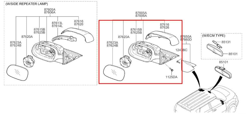 2014-2019 Kia Soul Driver Left Side Rear View Mirror 87610B2510 OEM1