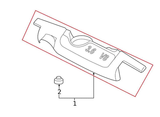 2009-2014 Porsche Cayenne Platinum 3.6L Engine Appearance Motor Cover 7L5103925B - Alshned Auto Parts