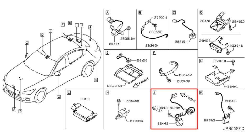 14-18 Infiniti Q50 Premium Rear Liftgate Release Handle Trim w/ Light and Camera - Alshned Auto Parts