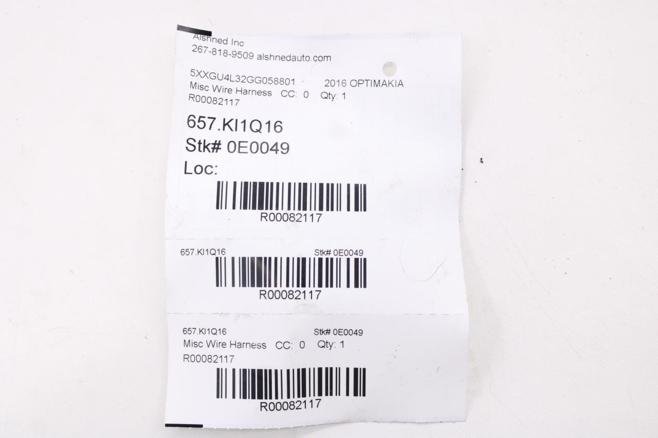 16-18 Kia Optima Rear Bumper Wire Harness w Sensors and Blind Spot Radars *ReaD*10