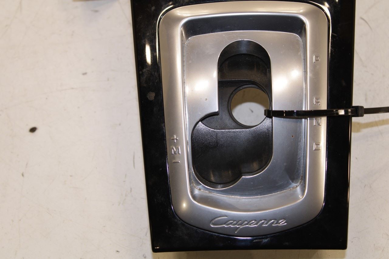 11-18 Porsche Cayenne Platinum Console Shifter Bezel Trim w/ Storage Tray *ReaD* - Alshned Auto Parts