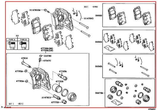 12-13 Lexus IS250 AWD Rear RH and LH Side Brake Disc Caliper Set 47830-53052 OEM - Alshned Auto Parts