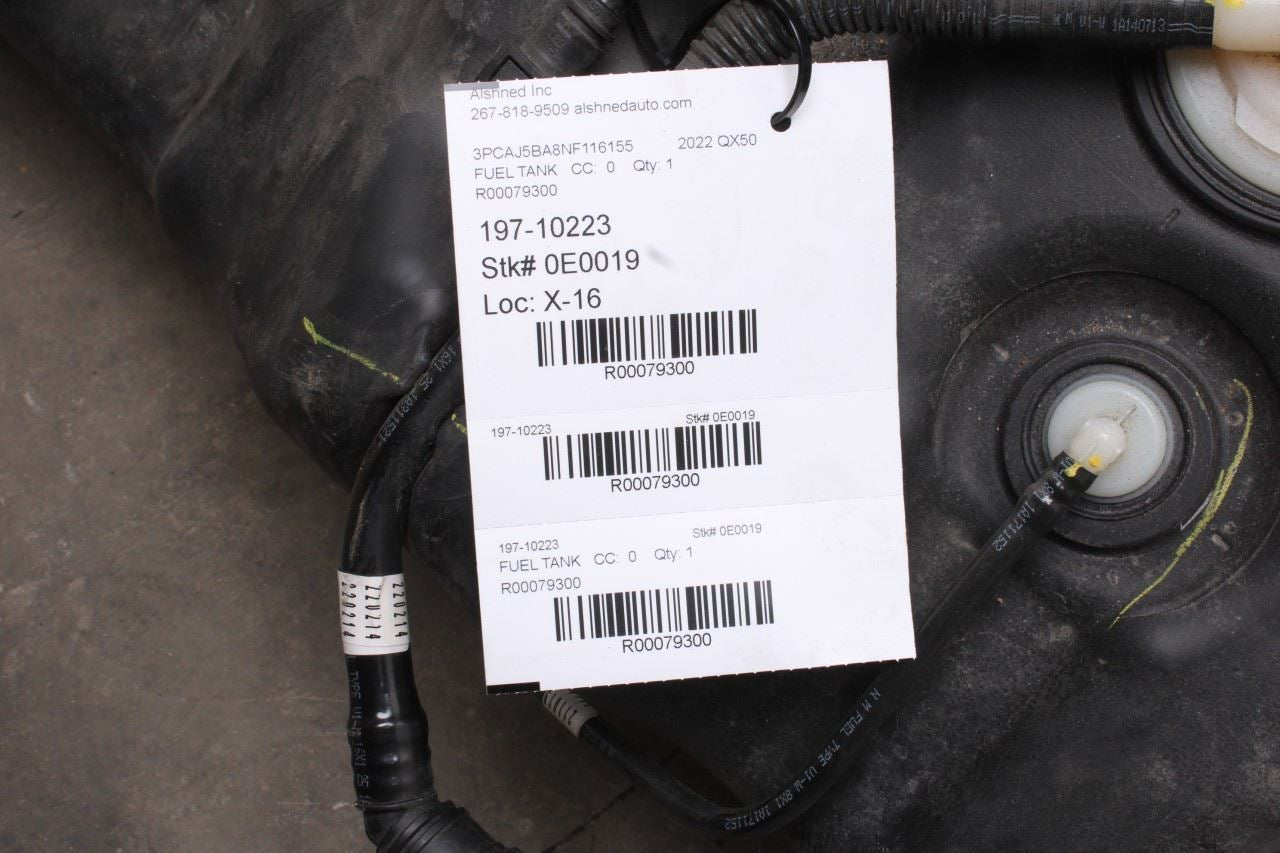 2019-2025 Infiniti QX50 LUXE 2.0L FWD Fuel Gas Tank 16.0 US Gallons 17202-5NA0A - Alshned Auto Parts