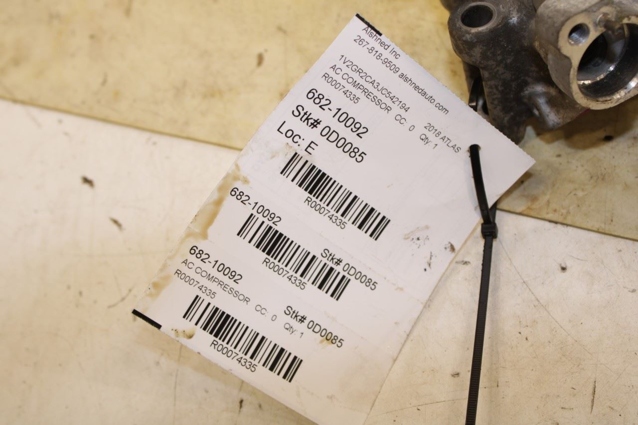 2018-2024 Volkswagen Atlas S 3.6L AC Air Conditioner Compressor 7N0-816-803-E - Alshned Auto Parts