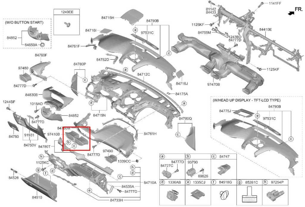 2019-23 Hyundai Santa Fe SEL Center Dash Air Vent Grille w/ Hazard Switch *ReaD*1