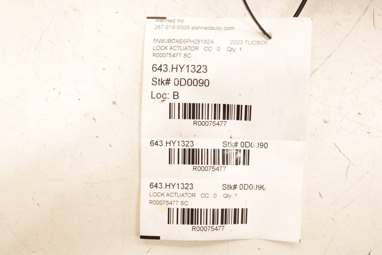 2021-2024 Hyundai Tucson SEL Rear Left Door Lock Latch Actuator 81410-CW000 OEM - Alshned Auto Parts