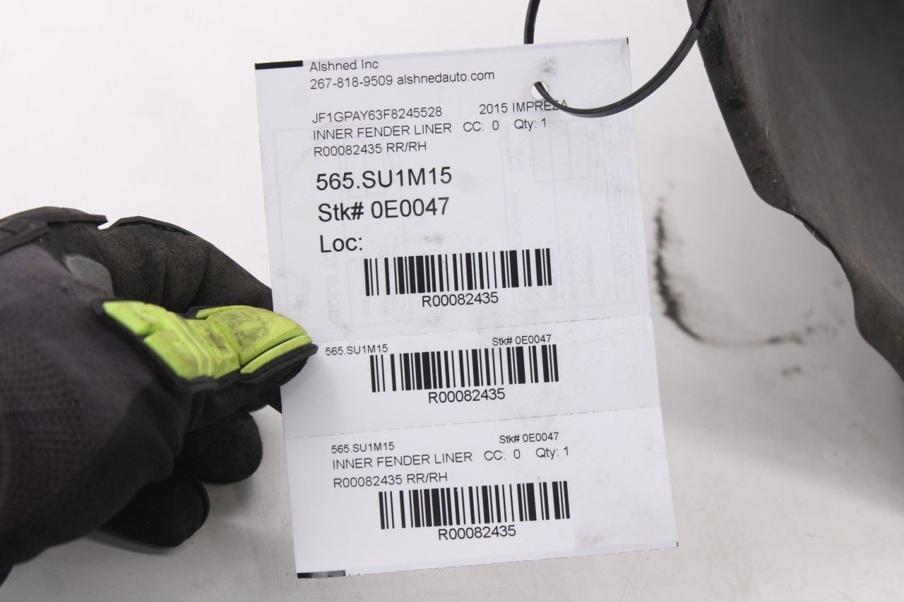2015-16 Subaru Impreza Sport Premium Rear Right Wheelhouse Liner Splash Shield11