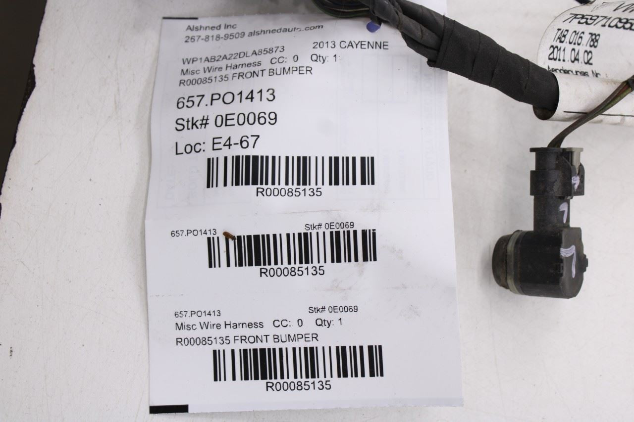 2011-2018 Porsche Cayenne S Front Bumper Parking Aid Wire Harness with Sensors10