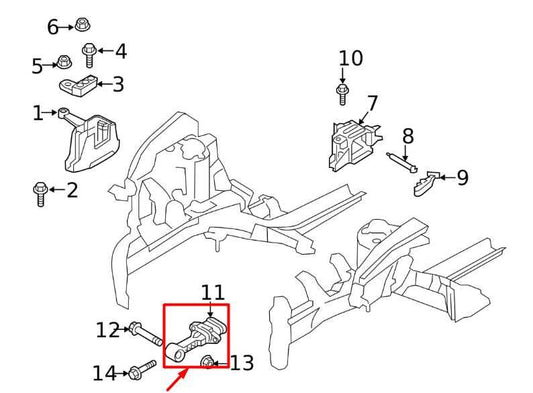 19-24 Kia Forte LXS 2.0L Front Engine Torque Roll Rod Mount Bracket 21950-M6150 - Alshned Auto Parts