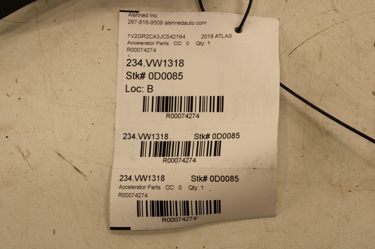 2018 Volkswagen Atlas S 3.6L Accelerator Throttle Gas Pedal Sensor 5Q1-723-503-J - Alshned Auto Parts