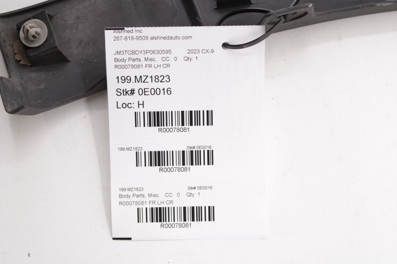 16-23 Mazda CX-9 Grand Touring Front Right Fender Wheel Molding TK48-51W21 *ReaD - Alshned Auto Parts