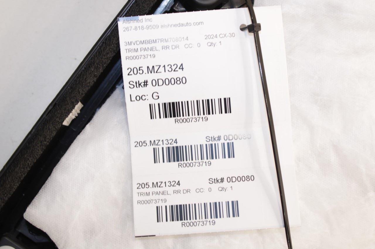 2024-2025 Mazda CX-30 2.5 S Rear Left Driver Door Trim Panel DLLR-68-550-02 OEM - Alshned Auto Parts