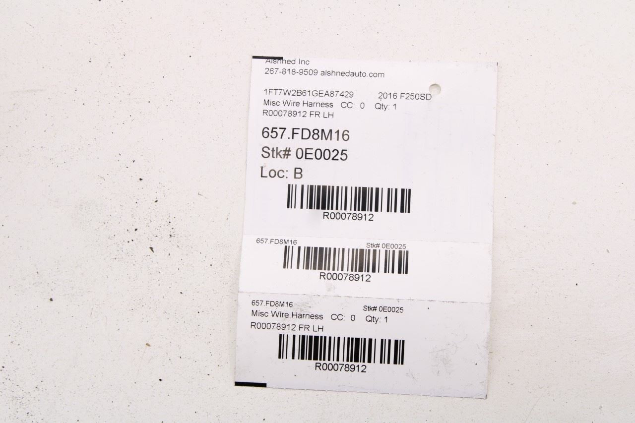 2013-2016 Ford F250 Crew Cab Lariat Front Left Door Wire Harness DC3T-14631-BKE - Alshned Auto Parts