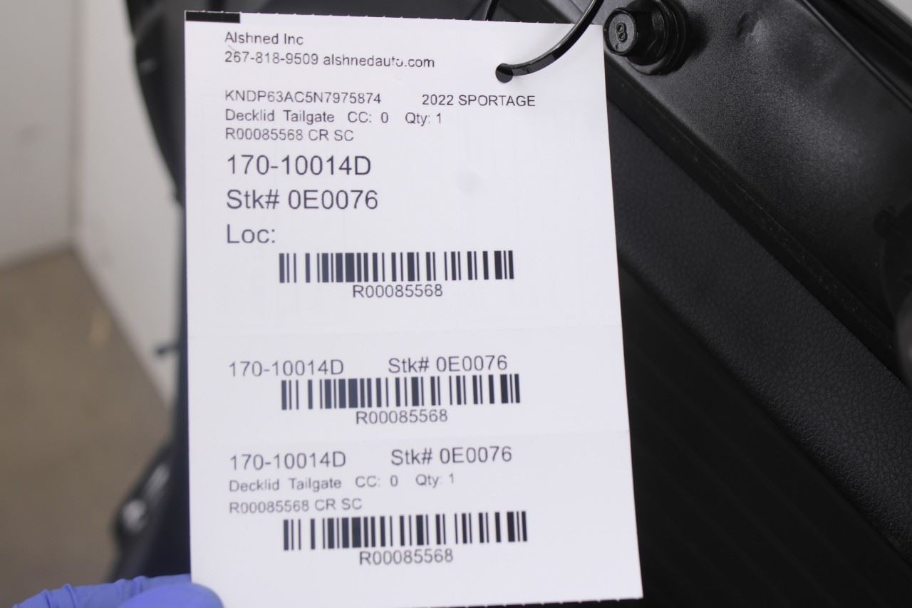 2020-2022 Kia Sportage Nightfall Liftgate Tailgate Assy Korean build *ReaD*19