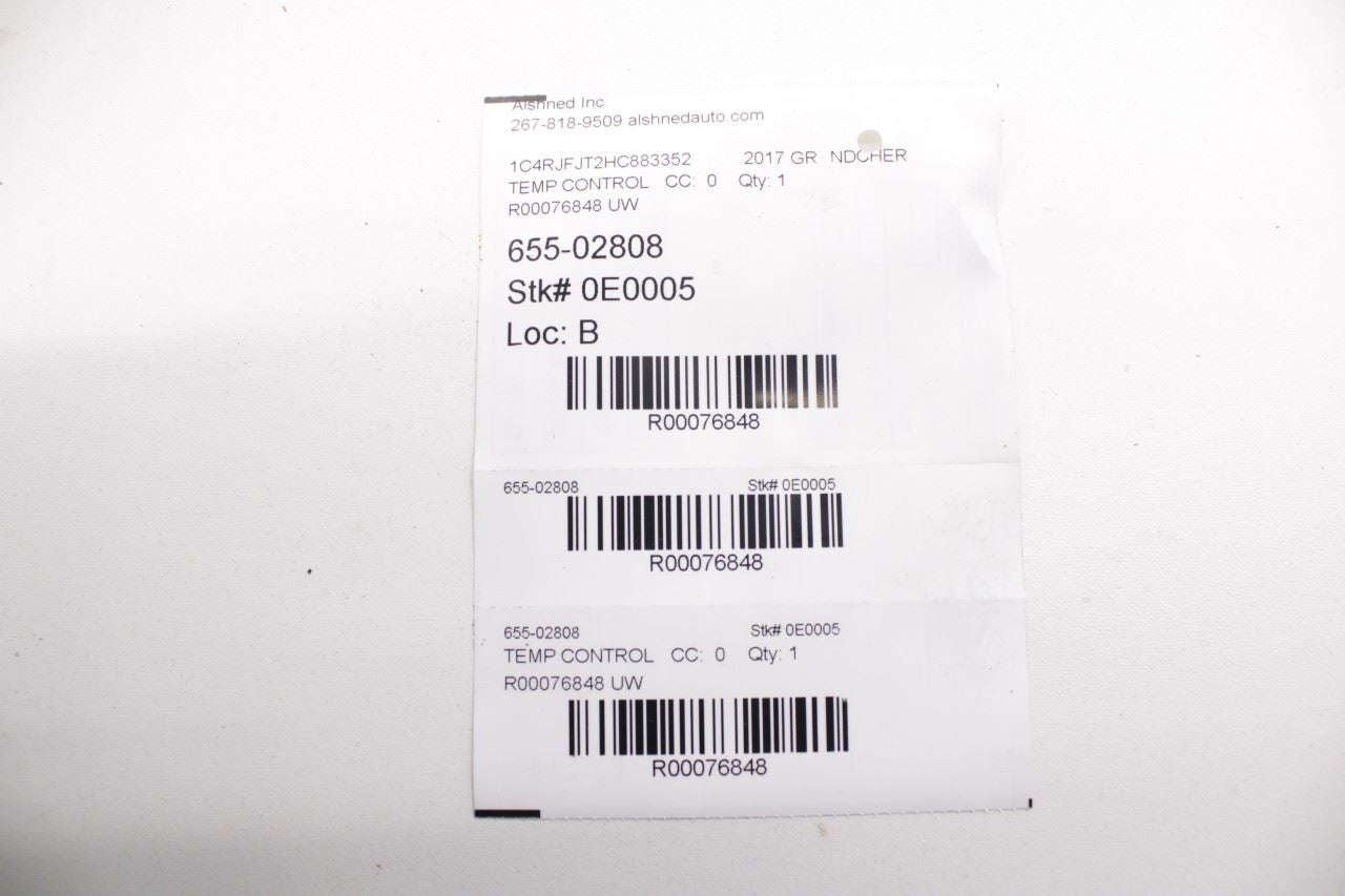 2017 Jeep Grand Cherokee Summit Dash Audio AC Heater Temperature Climate Control - Alshned Auto Parts