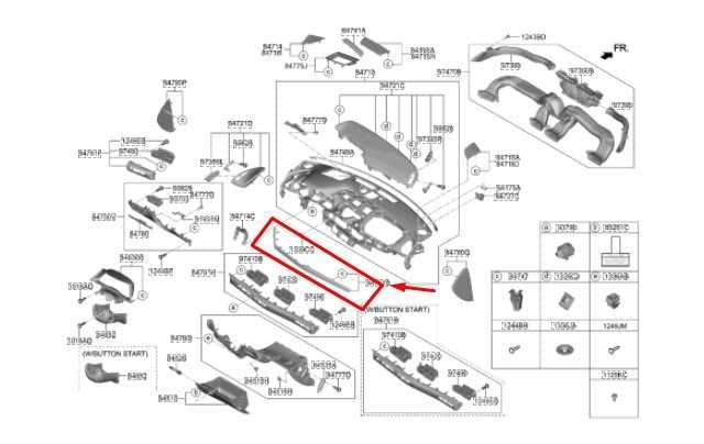 2020-2023 Hyundai Sonata SE Center Dash Panel Trim Molding 847A0-L0000-NNB OEM - Alshned Auto Parts