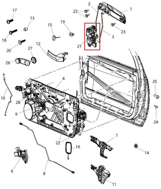 2012-18 RAM 1500 Crew Cab Laramie Front Left Door Lock Latch Actuator 4589417AH - Alshned Auto Parts